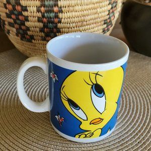 1998 Looney Tunes Tweety Bird and Sylvester Coffee Mug